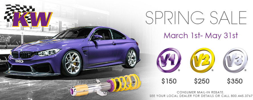 KW Suspensions Get up to $350 Back on Coilovers