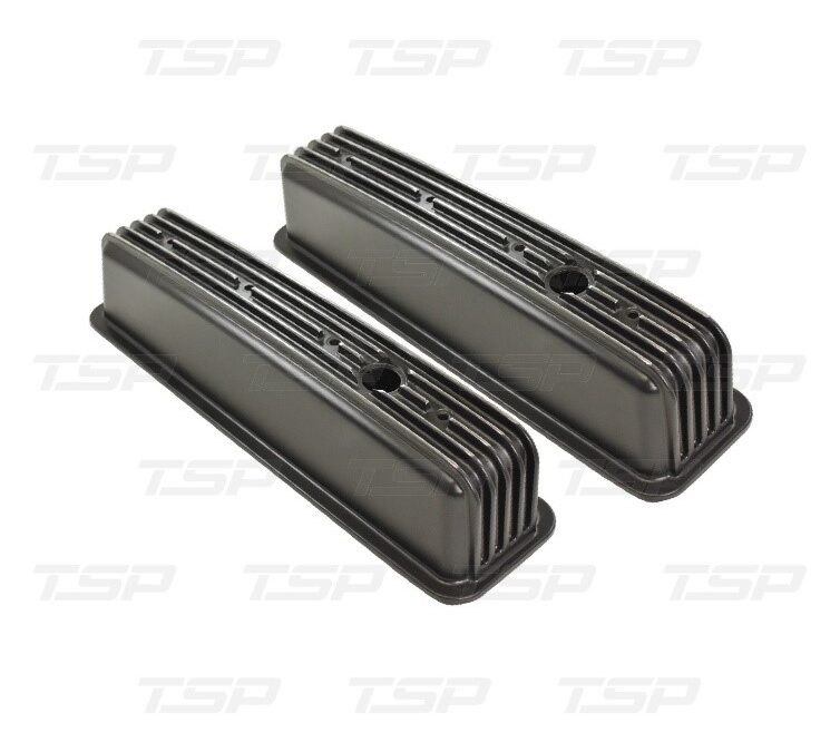 Top Street Performance (SP8528BK) Black Series Center-Bolt Valve Covers for Small Block Chevy
